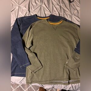 Ridgecut Shirt Mens 3XL Lot Of 2 Long Sleeve Work Shirt Heavyweight Crewneck